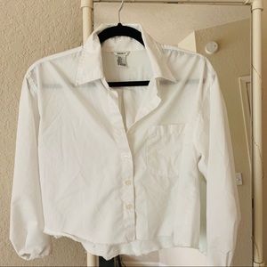 Button Down Crop Top